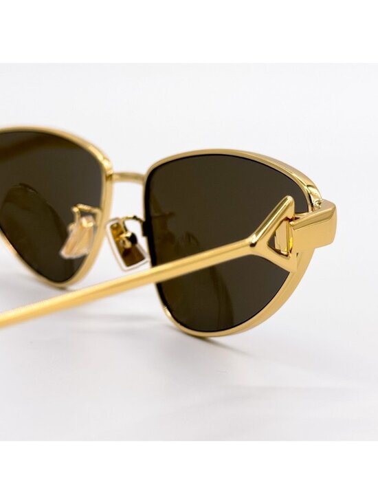 NEW BOTTEGA VENETA SUNGLASSES BV1186S 002 GOLD/BROWN WOMEN EYEWEAR main image 10